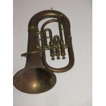 A brass euphonium