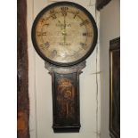 The Blue Boar parliament clock, the dial marked Medway Mills, the ebonized case with chinoiserie