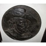 A decorative wall plaque of Peter Paul Rubens