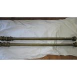 2  brass curtain rails