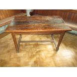 A late 19th Century hard wood table