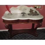 A 19th century marble topped dressing table