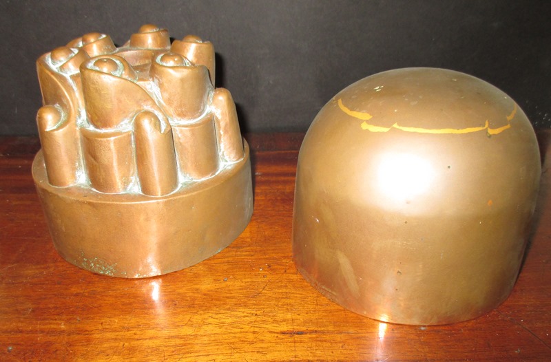 Two 19th century copper jelly moulds