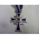 German WW2 Third Reich Silver Mothers Cross