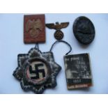 WW2 German Third Reich Badges & Miniature Nazi Propaganda Book