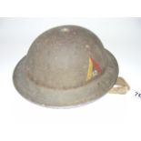 WW2 1941 K97 British Brodie Helmet Bearing Insignia For Truro 10th Battalion Home Guard