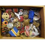 Boxed Quantity Of Various Pin Badges & Other Insignia's