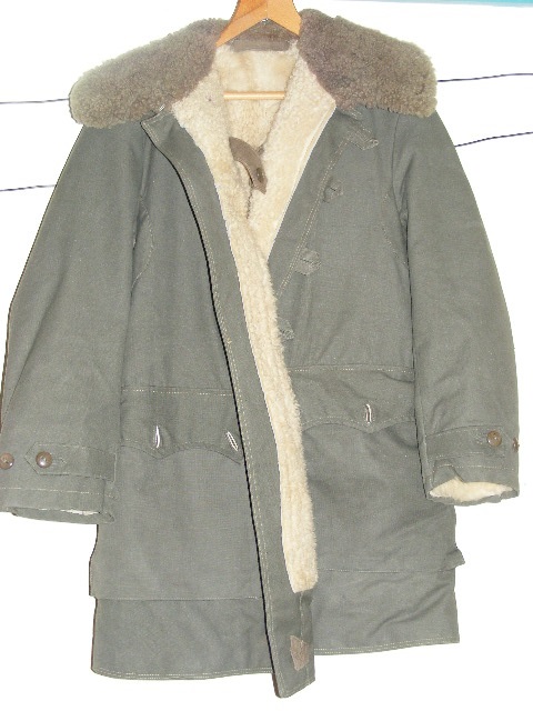 Swedish army M1909 Canvas Coat With Sheepskin Lining