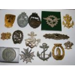 Third Reich Fifty Engagement Tank Badge & Other Similar Related Items (Some Damaged)