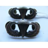 A Pair Of USA Paratrooper Badges (Stud & Clasp Backs)