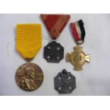 Two Austrian Karl Troop Medals & Other War Time Medals