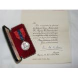 Imperial Service Medal - Albert Frood & Award Letter