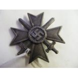 German WW2 Third Reich 1st Class Merit Cross With Swords