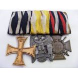 German WW1 Mecklenberg Merit Cross, Schlesian Eagle Medal & Cross Of Honour