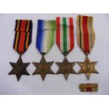 WW2 Italy, Africa, Pacific & Burma Stars With A 1942-43 North Africa Bar