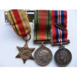 Three British War Medal Miniatures