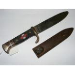 Third Reich Hitler Youth Dagger A. Schuttelhofer & Co. Solingen-Wald Etched Blut & Ehre