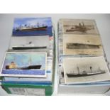 Approx. 500 Postcards Of Ships & Naval Craft