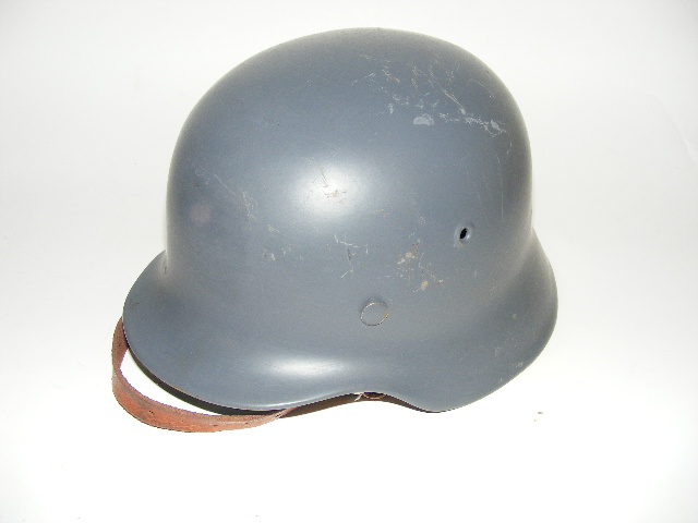 WW2 German Helmet With Liner Schuberth Werk KG 1943 (period but later painted)