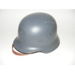 WW2 German Helmet With Liner Schuberth Werk KG 1943 (period but later painted)