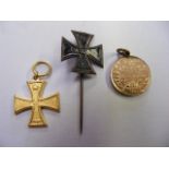 WW1 German Iron Cross Stick Pin & Related Items