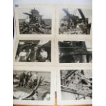 Six Unpublished Mounted WW2 Photos Of HMS Exeter Heading For Falklands After Battle Of River Plate