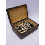 Rosewood Box With Dominoes Inc. Nines