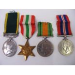 British WW2 Medal Set Inc. Efficient Service Medal & Italy Star Awarded To 89421 Gnr. G. E. Wall R.