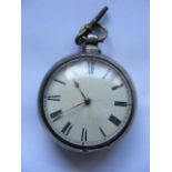 Early 19thC. Silver Cased Verge Fusee Gentleman's Pocket Watch, Mallett Barnstaple