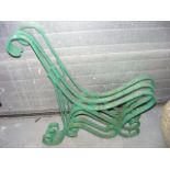 Three Wrought Iron Garden Bench Supports