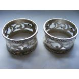 A Pair Of Silver Napkin Rings