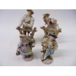 Four Continental Porcelain Figures, A/F