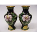 Pair Of Cloisonne Vases