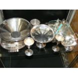 Deco Style Dish With Other Silver Plated Ware