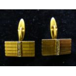 18k Gold & Diamond Gentleman's Cufflinks 11.8g