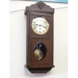 1930'S Oak Wall Clock