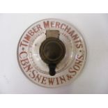 19thC. Advertising Inkwell CBN Snewin & Sons Timber Merchants