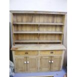 Large 19thC. Pine Farmhouse Welsh Dresser