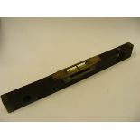 A Good Antique Brass & Hardwood Level