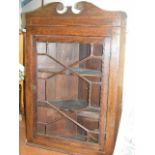 Large Antique Oak Corner Cupboard