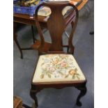 Two Georgian Mahogany Chairs With Vase Splat