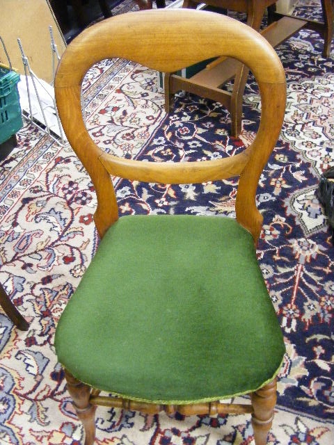 Six Victorian Balloon Back Chairs