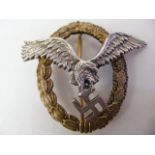 WW2 German Third Reich Luftwaffe Pilot Observer Badge