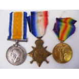 WW1 Medal Set -81528 - SPR. G. H. Attwood. R. E.