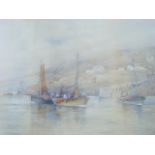 John Rock Jones - Watercolour, Approx. 52cm X 34cm, Dated 1899 Cornish Estuary Framed Watercolour