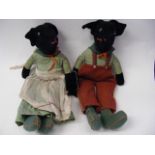 Two Vintage Stuffed Black Rat Toys