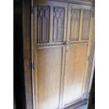 Mid 20thC. Oak Wardrobe With Arts & Crafts Influence