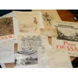 Quantity Of Vintage Pierre Dessau Posters, Sketches, Letters & Prints, Some Signed
