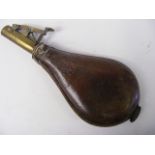 Antique Leather Powder Flask