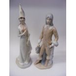 Two Large Spanish Porcelain Figures